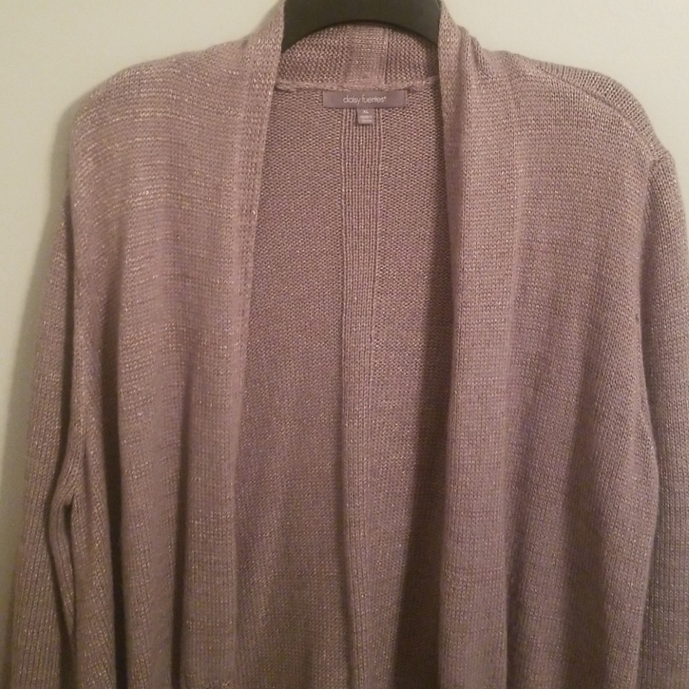 Grey/silver open cardigan